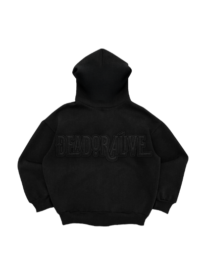 D.O.A HEAVYWEIGHT ZIP-UP [BLACK]