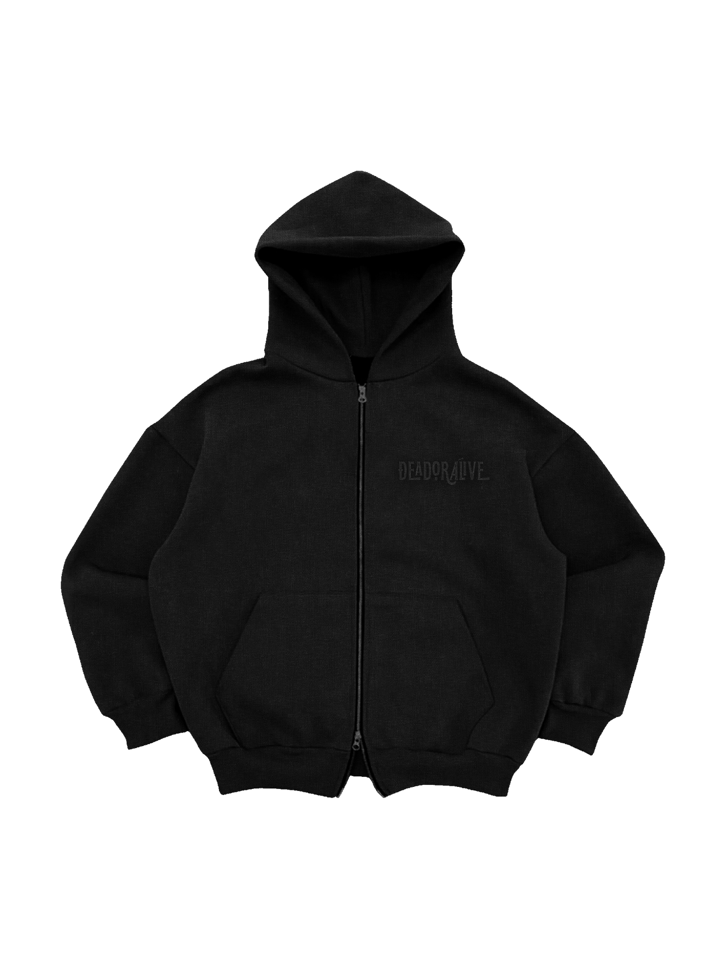 D.O.A HEAVYWEIGHT ZIP-UP [BLACK]