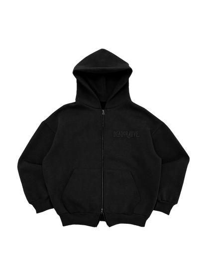 D.O.A HEAVYWEIGHT ZIP-UP [BLACK]